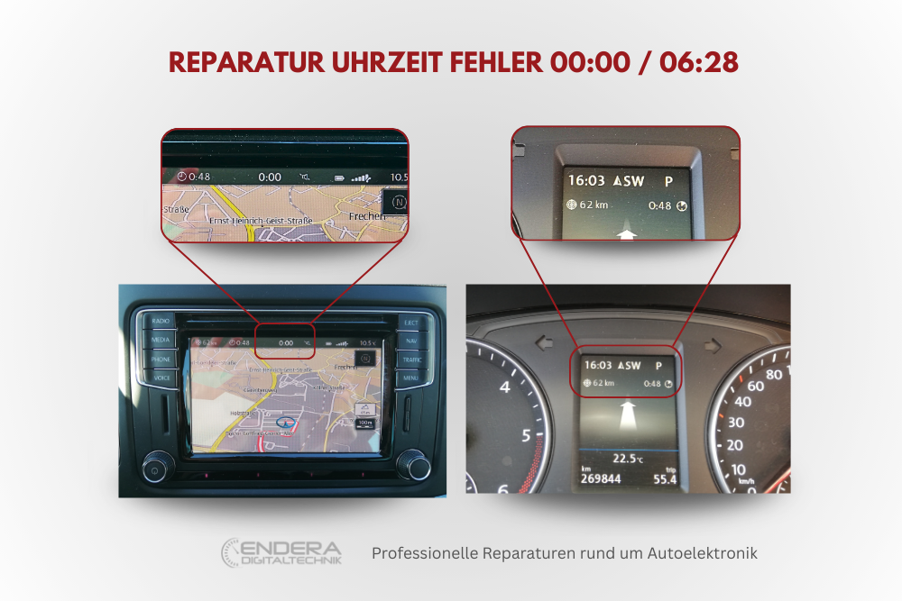 Uhrzeit Fehler Reparatur VW Caddy